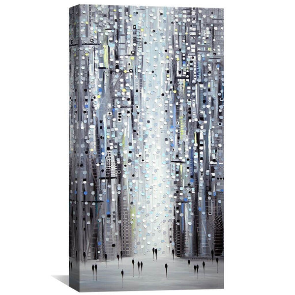 City Streets Canvas Art 50 x 25cm / Unframed Canvas Print Clock Canvas