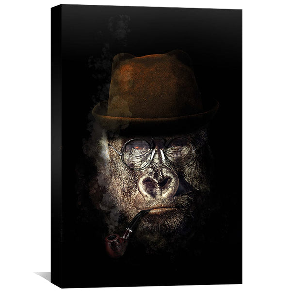 Classy Gorilla Canvas Art Clock Canvas