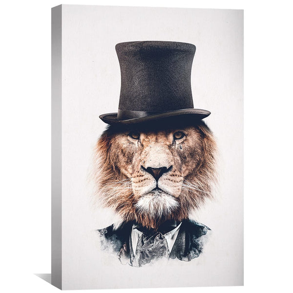 Classy Lion Light Canvas Art Clock Canvas