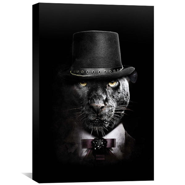 Classy Panther Canvas Art Clock Canvas