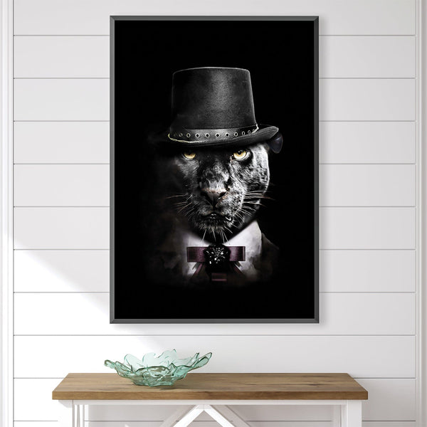 Classy Panther Canvas Art 30 x 45cm / Unframed Canvas Print Clock Canvas