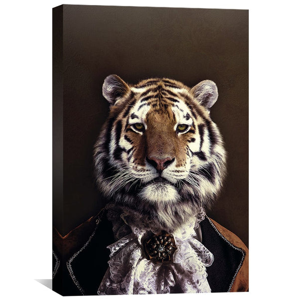 Classy Tiger 2 Canvas Art Clock Canvas