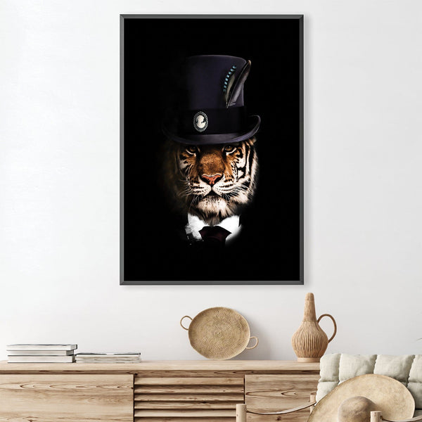 Classy Tiger Canvas Art 30 x 45cm / Unframed Canvas Print Clock Canvas