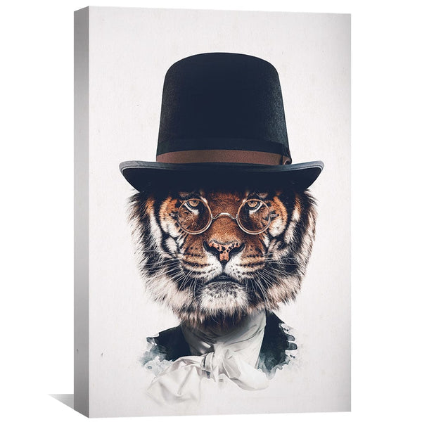 Classy Tiger Light Canvas Art Clock Canvas