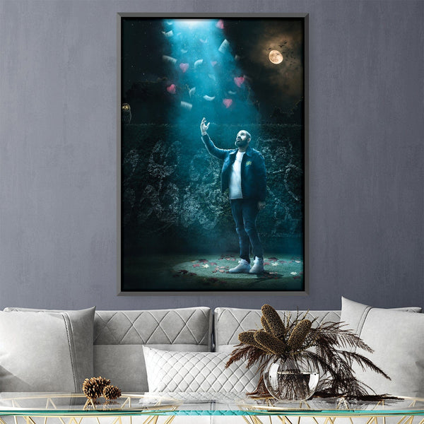 CLB-DRAKE Canvas Art 30 x 45cm / Unframed Canvas Print Clock Canvas