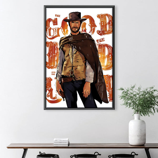 Clint Eastwood Canvas Art 30 x 45cm / Unframed Canvas Print Clock Canvas