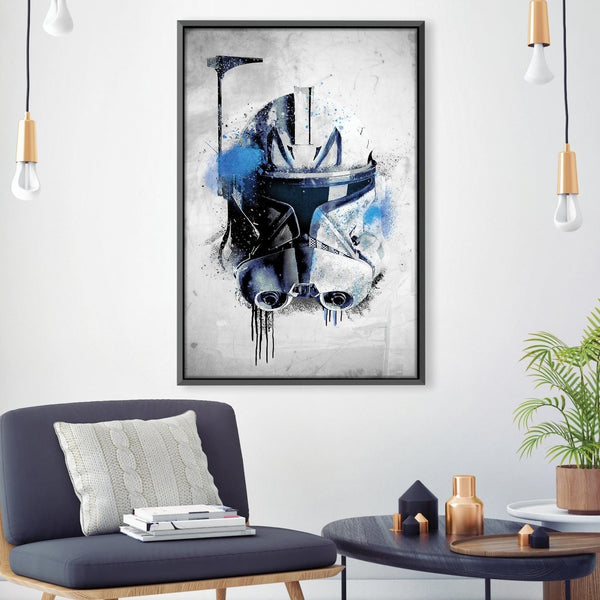 Clone Helmet Canvas Art Clock Canvas