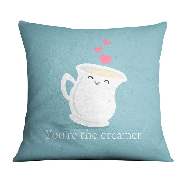 Coffee and Cream Love Cushion Cushion A / 45 x 45cm Clock Canvas