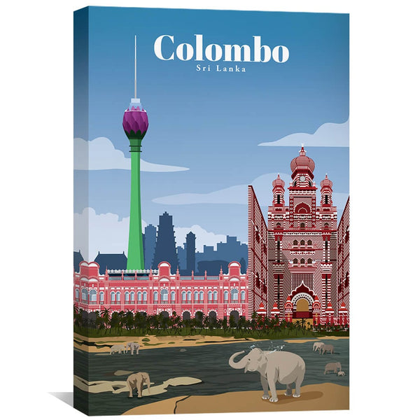 Colombo Canvas - Studio 324 Art 30 x 45cm / Unframed Canvas Print Clock Canvas