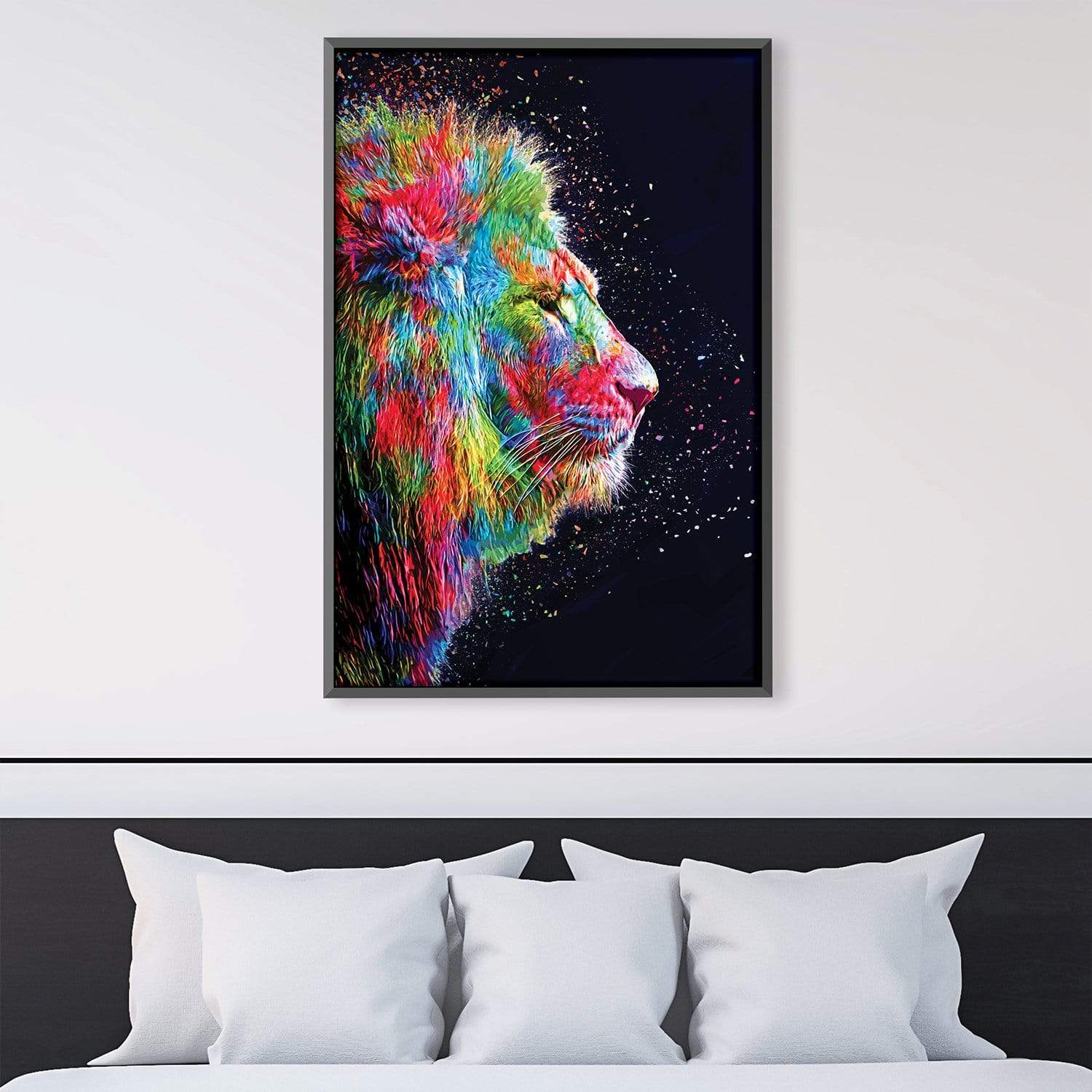 Colored Lion Canvas – ClockCanvas