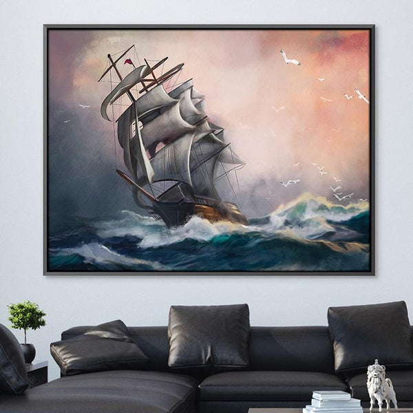 Conquered Seas Canvas Art Clock Canvas