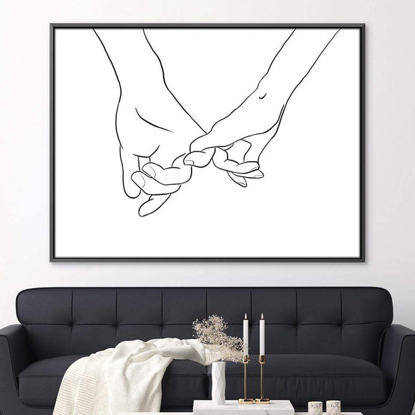 Couple Hands Canvas Art Clock Canvas