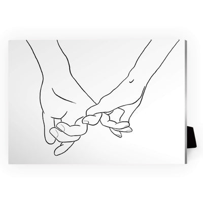 Couple Hands Desktop Canvas Desktop Canvas 18 x 13cm Clock Canvas