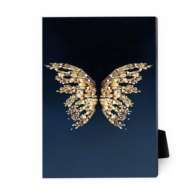 Crystal Butterfly Desktop Canvas Desktop Canvas 13 x 18cm Clock Canvas