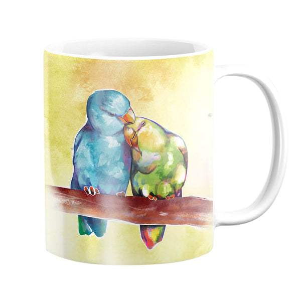 Cute Love Birds Mug Mug White Clock Canvas