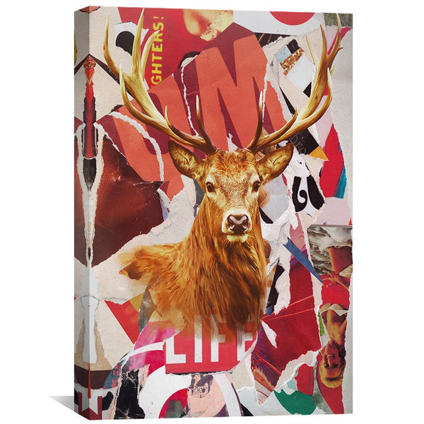 Deer Life Canvas Art Clock Canvas