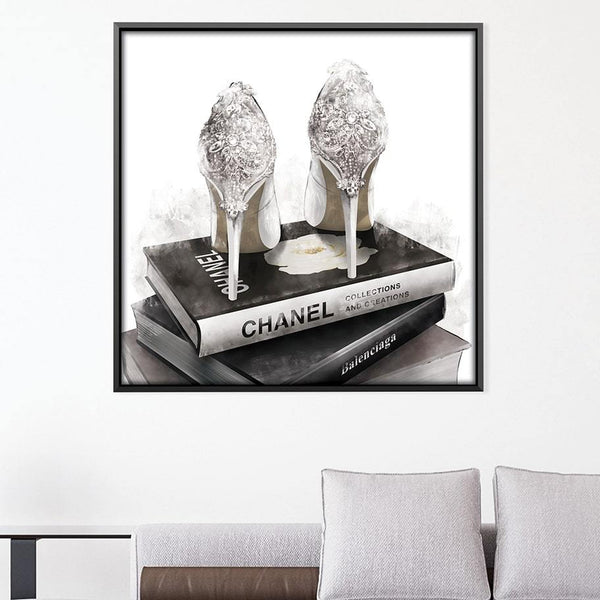 Diamond Heels Canvas Art Clock Canvas