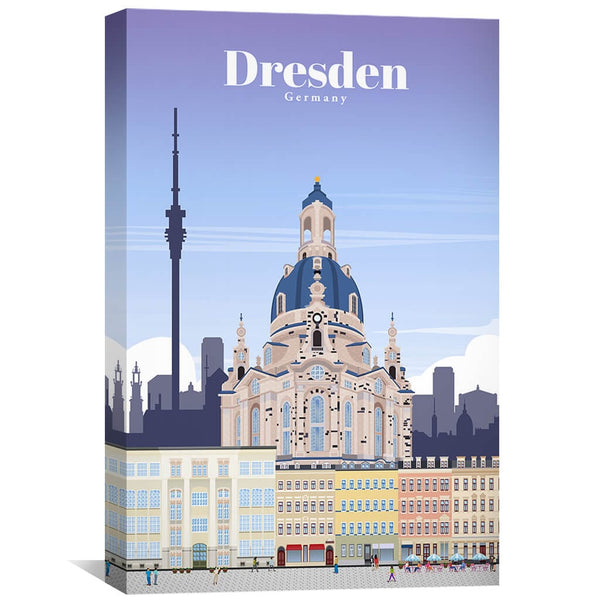 Dresden Canvas - Studio 324 Art 30 x 45cm / Unframed Canvas Print Clock Canvas