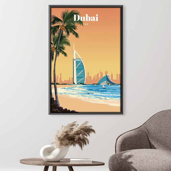 Dubai Canvas - Studio 324 Art Clock Canvas