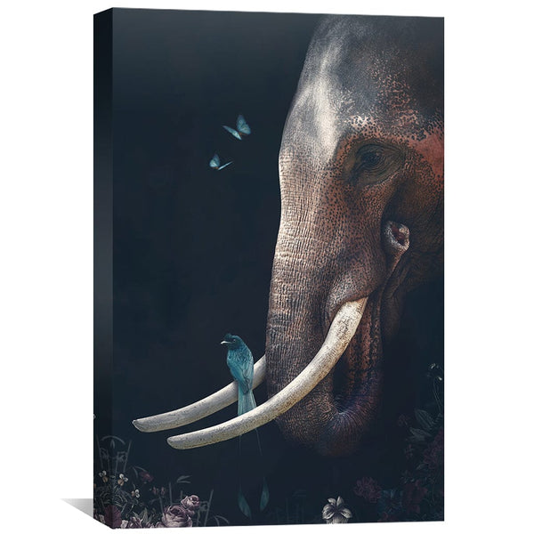 Elephant 2 Canvas Art Clock Canvas