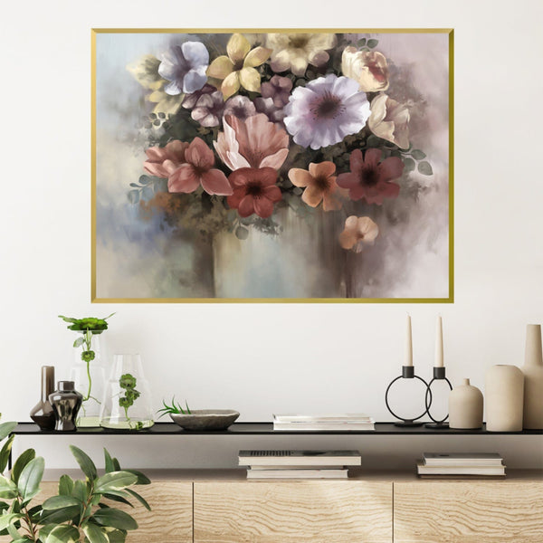 Emotional Bouquet Canvas Art Clock Canvas