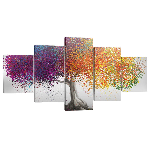 Enchanted Willow Canvas - 5 Panel Art Clock Canvas