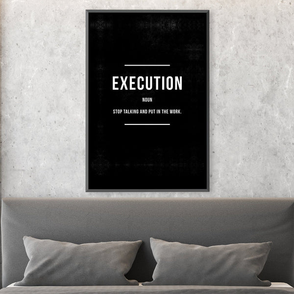 Execution Canvas Art Clock Canvas