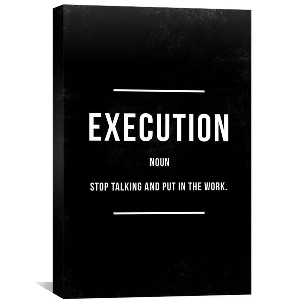 Execution Canvas Art 30 x 45cm / Standard Gallery Wrap Clock Canvas