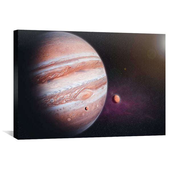 Eye of Jupiter Canvas Art 45 x 30cm / Unframed Canvas Print Clock Canvas