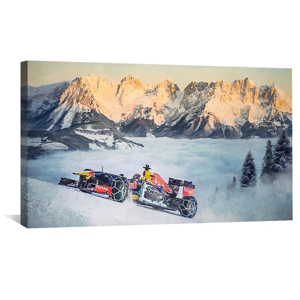 F1 Alpines Canvas Art Clock Canvas