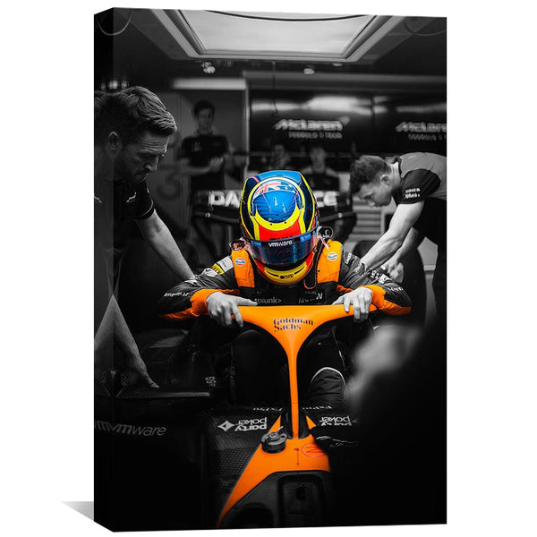 F1 Driver Canvas Art Clock Canvas