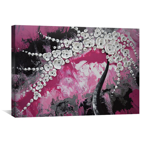 Fantasia in Pink Canvas Art Clock Canvas