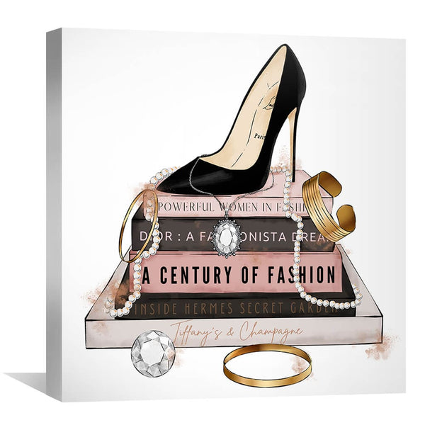 Fashion History Canvas Art 30 x 30cm / Unframed Canvas Print Clock Canvas