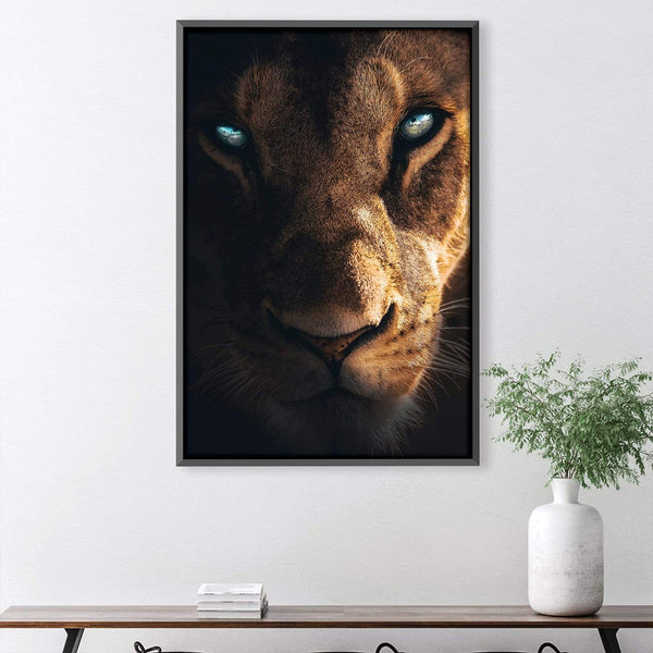 Fierce Lioness Canvas Art Clock Canvas