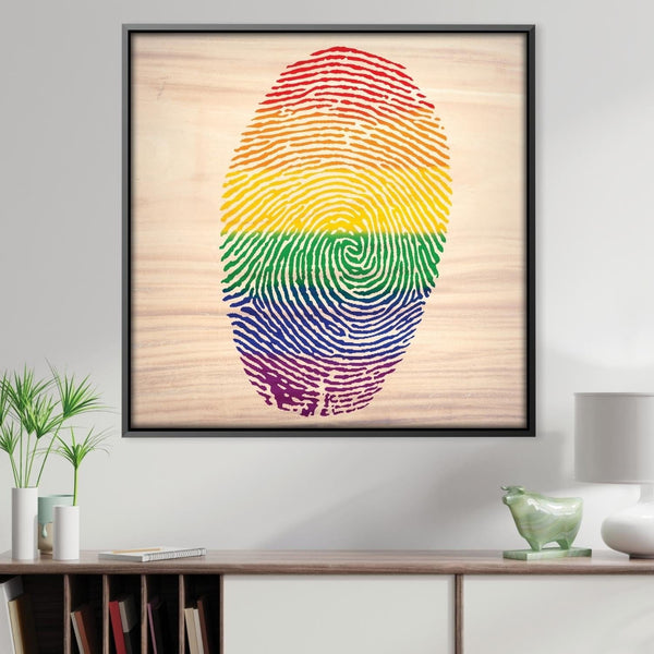 Fingerprint of Love Canvas Art Clock Canvas