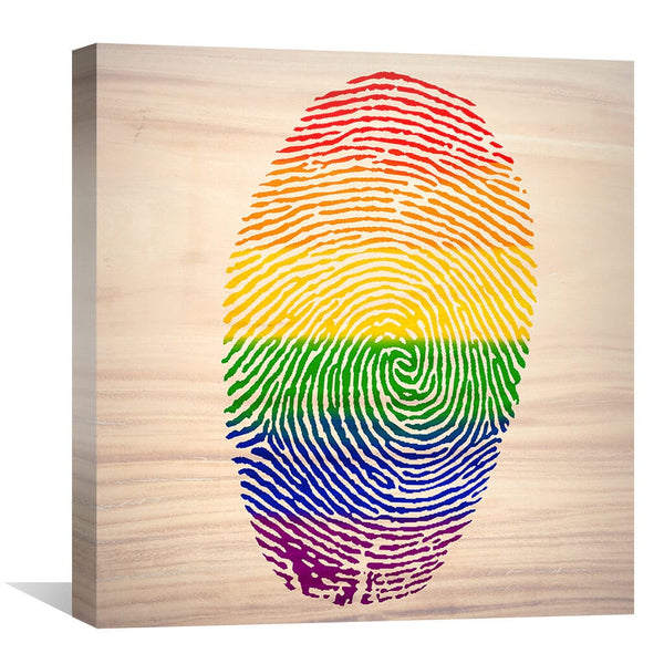 Fingerprint of Love Canvas Art 30 x 30cm / Unframed Canvas Print Clock Canvas