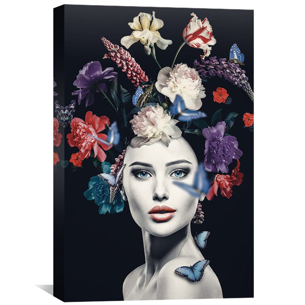 Flower Woman 8 Canvas Art Clock Canvas