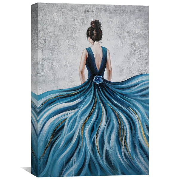 Flowing Beauty Oil Painting Oil Clock Canvas