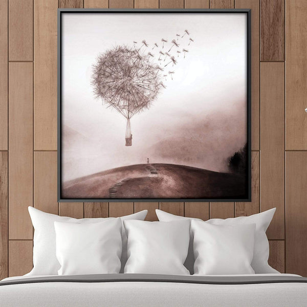 Flying Dandelion Canvas Art Clock Canvas