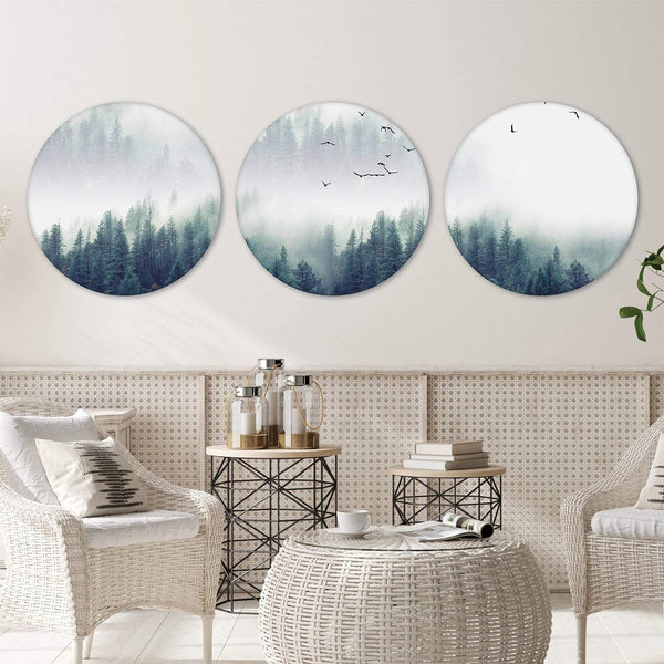 Forest Landscape Canvas - Circle Art Clock Canvas