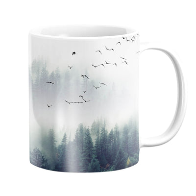 Forest Landscape Mug Mug White Clock Canvas