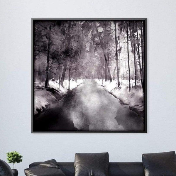 Forest Path Canvas Art Clock Canvas