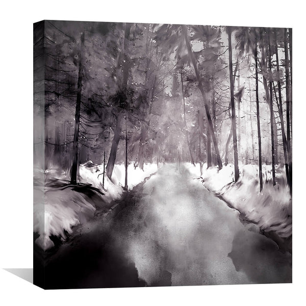 Forest Path Canvas Art 30 x 30cm / Unframed Canvas Print Clock Canvas