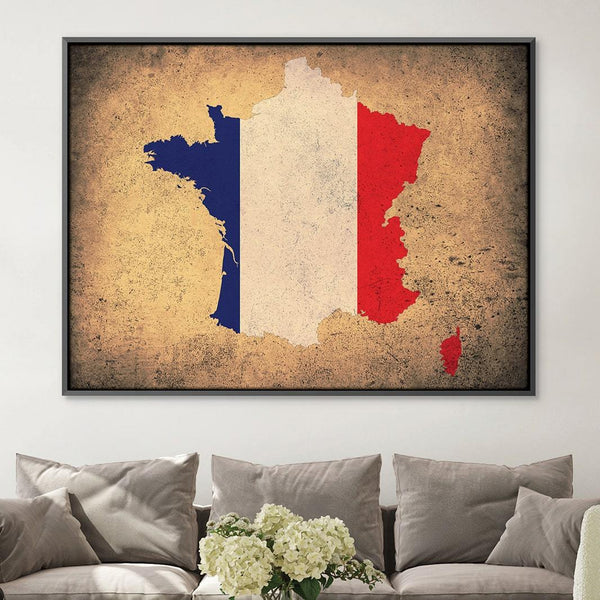 France Canvas Art Clock Canvas