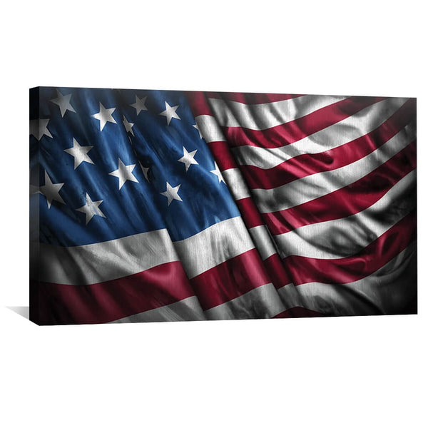 Freedom 50 Canvas Art 50 x 25cm / Unframed Canvas Print Clock Canvas