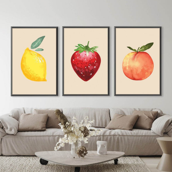 Fruit Vibes Canvas Art Clock Canvas