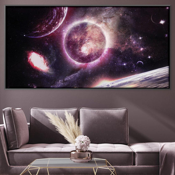 Galaxy Planet Canvas Art Clock Canvas