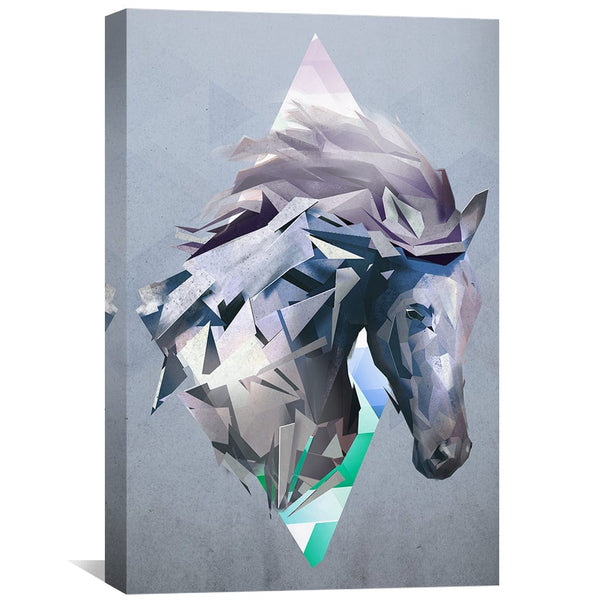 Geometric Horse Canvas Art Clock Canvas