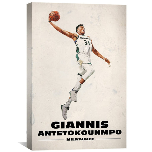 Giannis Dunk Canvas Art Clock Canvas