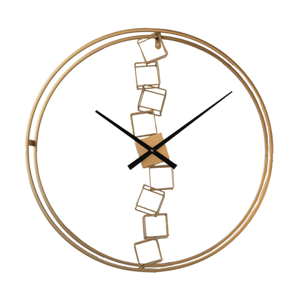 Golden Architect Clock 60cm / Gold Clock Canvas